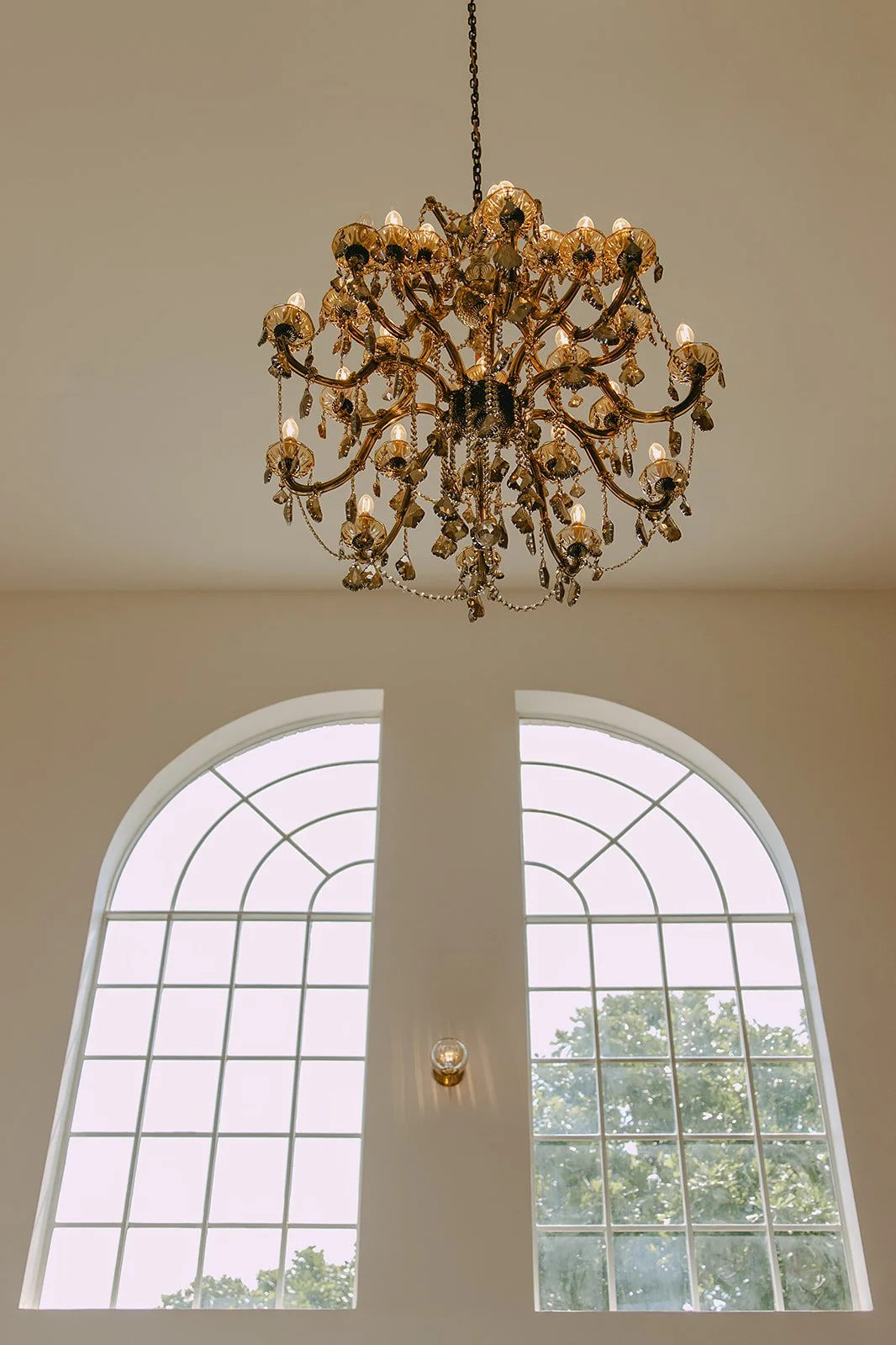 Chandelier in the main ballroom