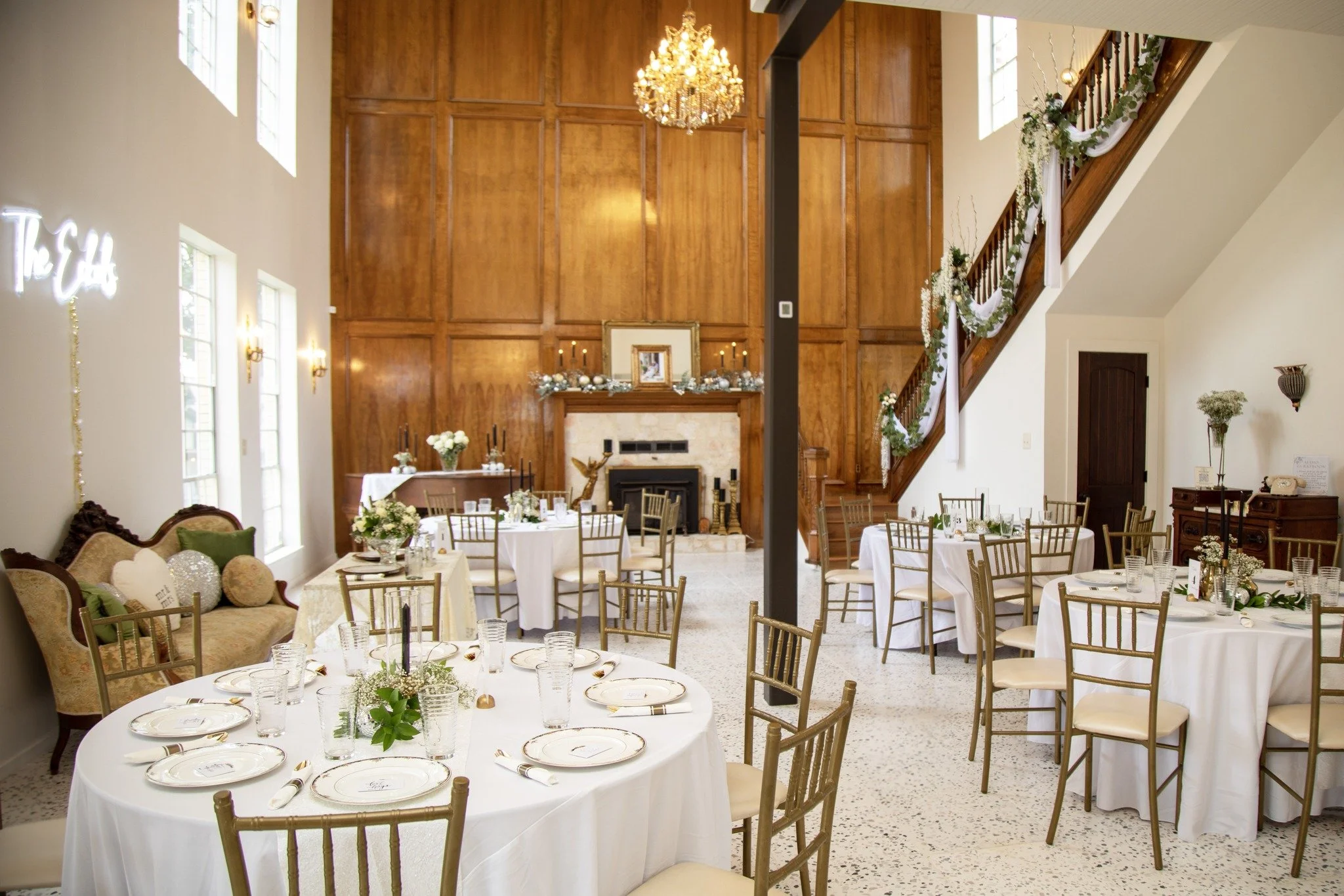 The main ballroom at The Mosheim Mansion